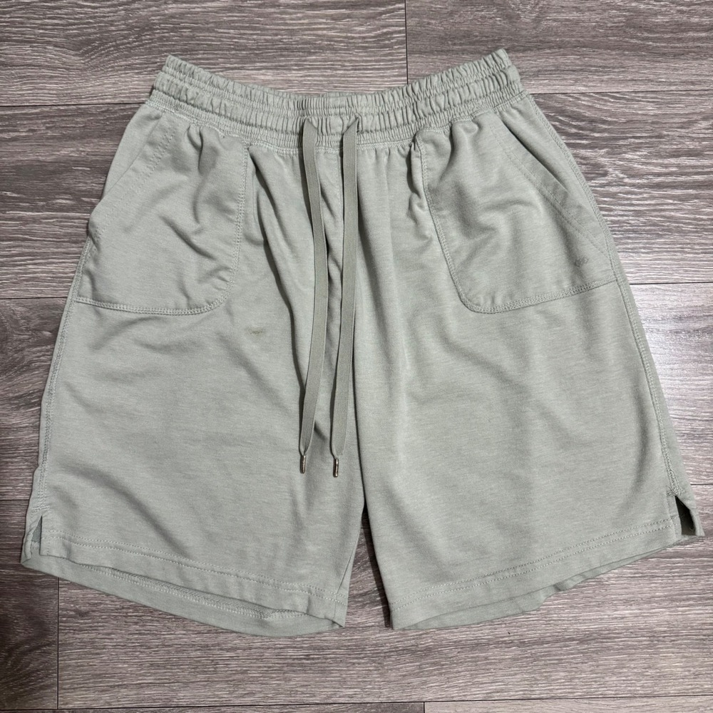 Leg3nd Mens French Terry Lounge Shorts Sage Green Athletic Gym Size Medium